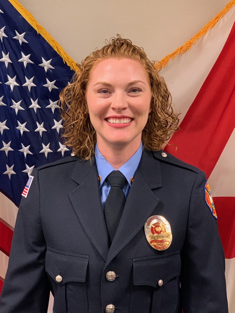 Assistant Administrator Samantha Quinn in her Class A Uniform.