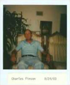 Polaroid photo of a man