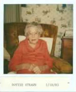 Polaroid photo of a woman