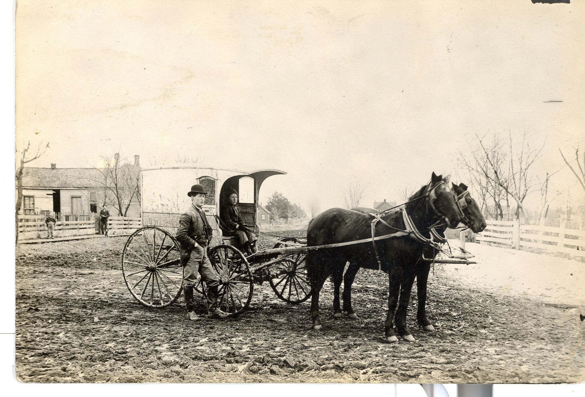 May contain: machine, spoke, person, transportation, vehicle, wagon, horse cart, wheel, animal, horse, mammal, and carriage