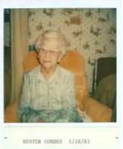 Polaroid photo of a woman