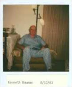 Polaroid photo of a man