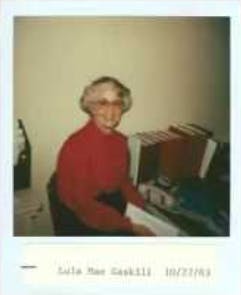 Polaroid photo of a woman