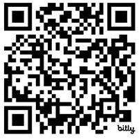 A QR code linking to a Bitly URL.