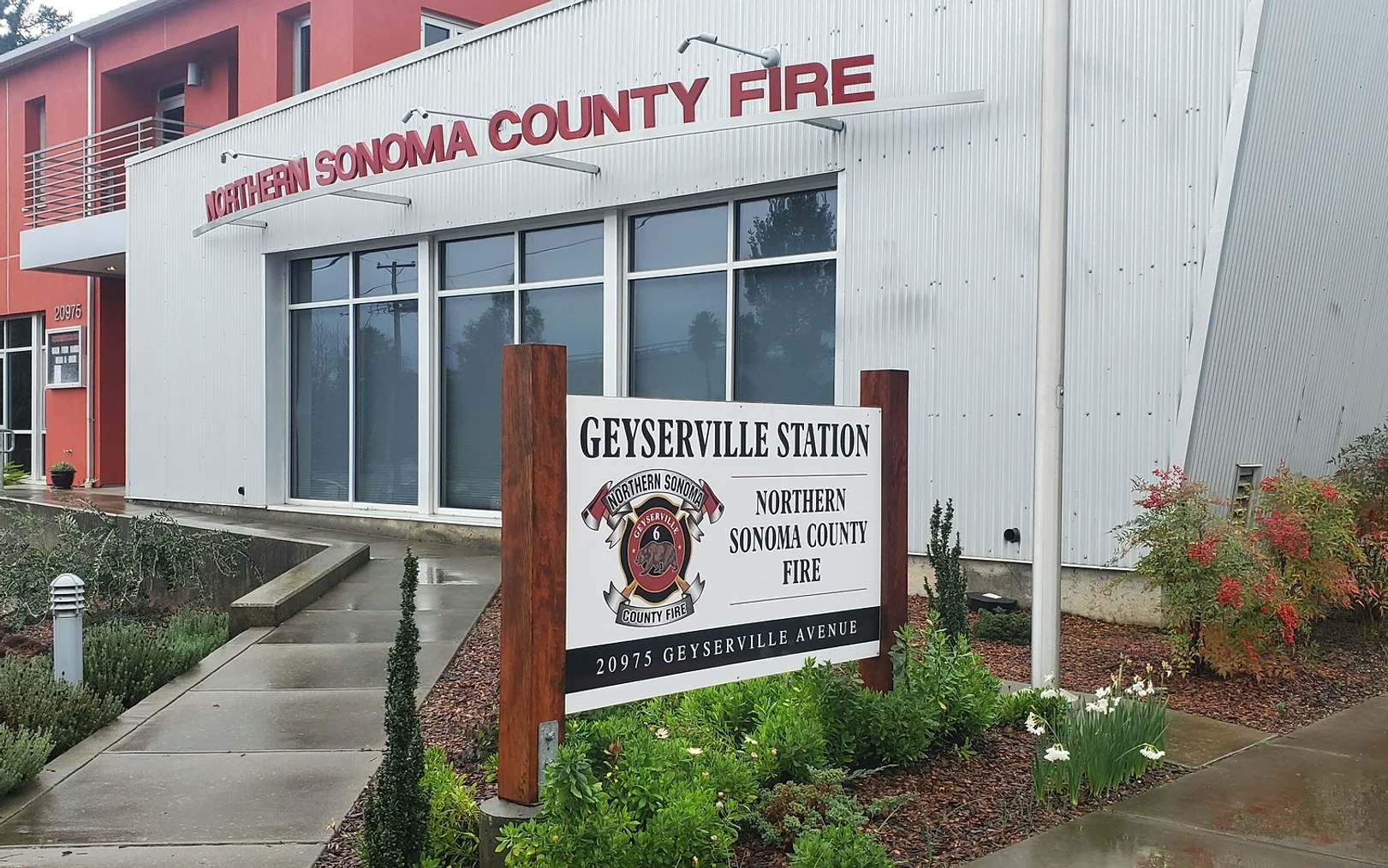 Fire station, downtown Geyserville