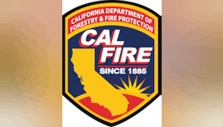 California Department of Forestry and Fire Protection logo, "CAL FIRE SINCE 1885" with state outline and sunburst.