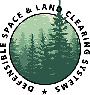 Illustration of a pine forest inside a circular frame, resembling a hanging ornament.