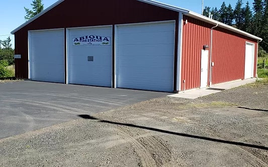 May contain: building, doors, fire station