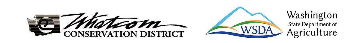 Whatcom Conservation District and Washington State Department of Agriculture logos.