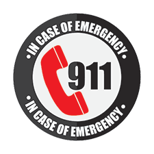 Dial 911 in case of emergency