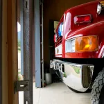 Photo of the front of a fire engine