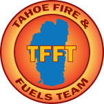 Logo of Tahoe Fire & Fuels Team with "TFFT" text and a blue map shape on an orange background.