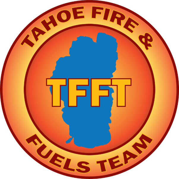 Logo with "Tahoe Fire & Fuels Team" text around a blue shape and "TFFT" in the center.