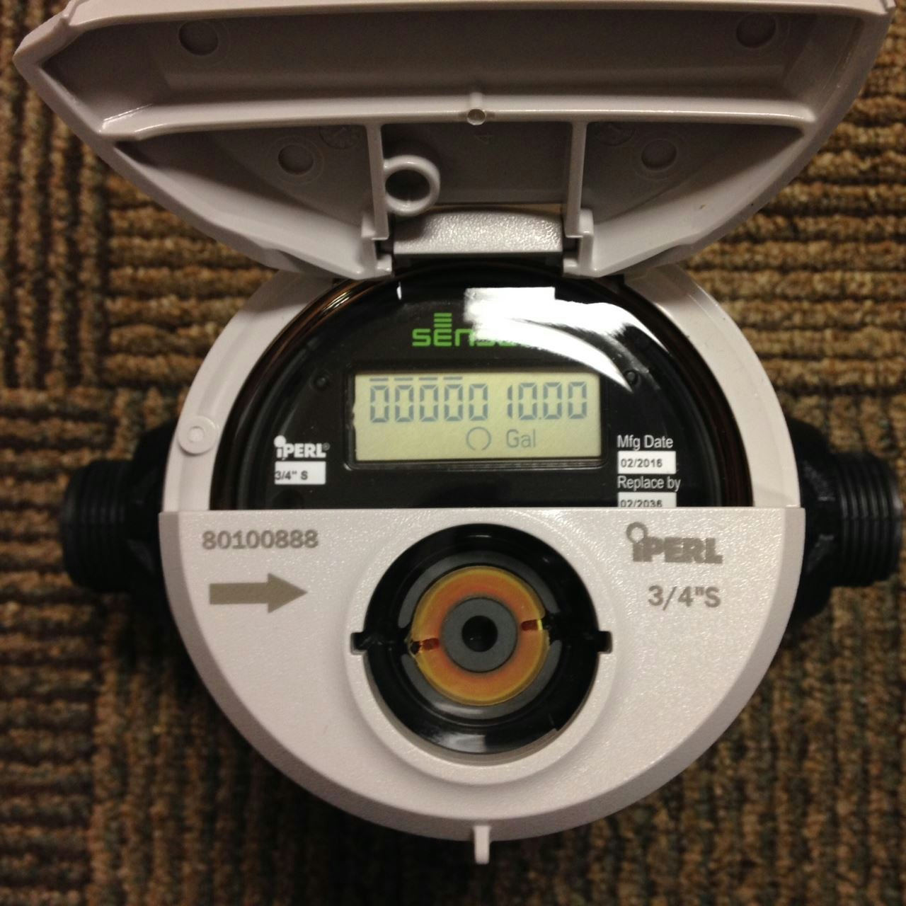 Example of an electronic meter reading
