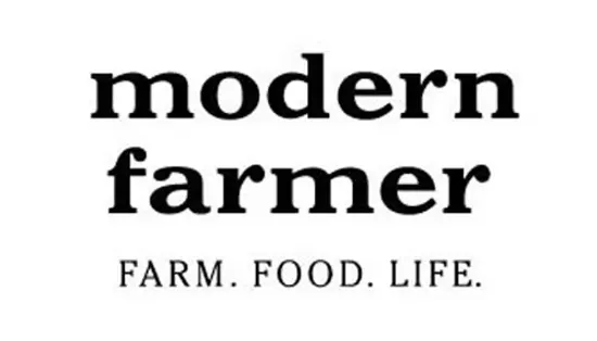 Logo for "Modern Farmer," emphasizing themes of farming, food, and lifestyle.