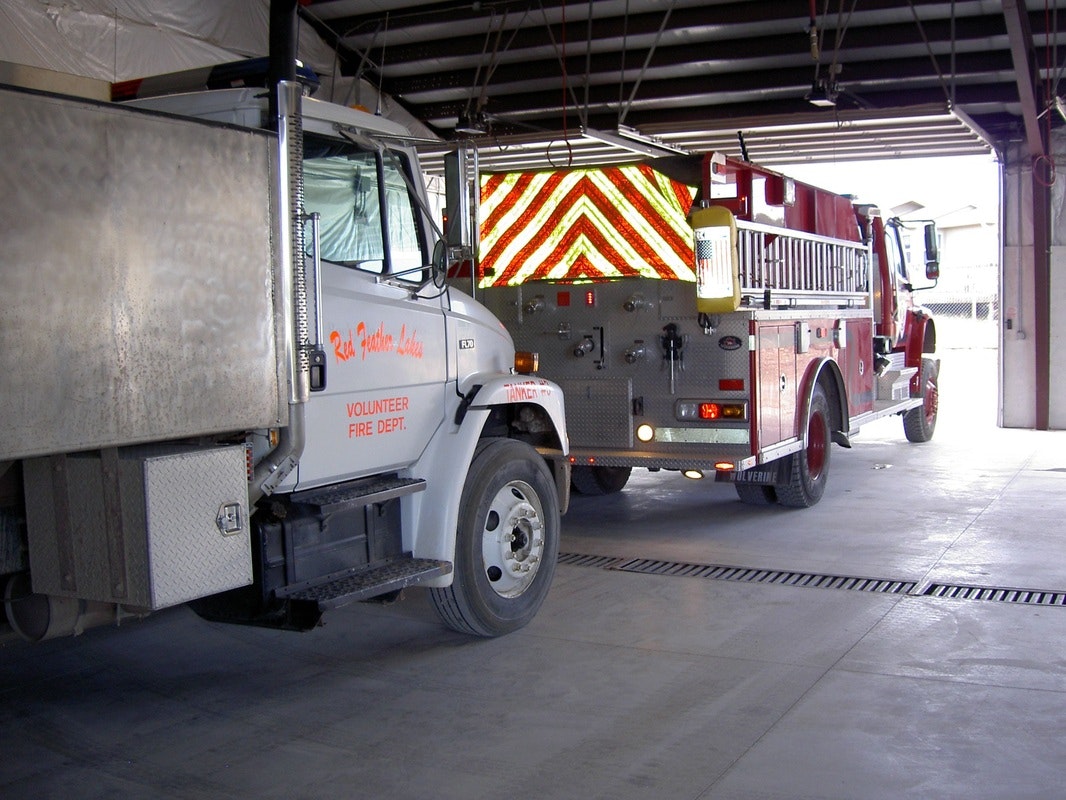 May contain: truck, vehicle, transportation, wheel, machine, and fire truck