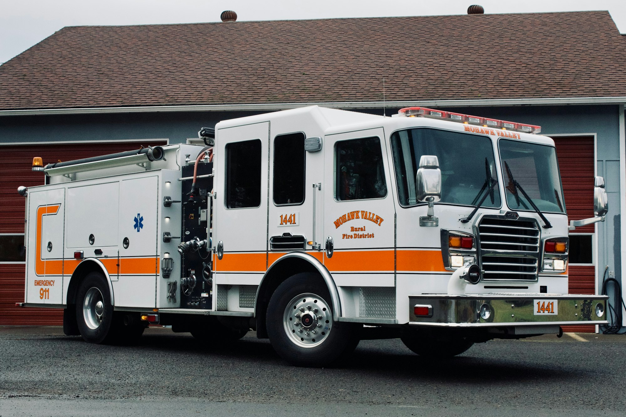 May contain: fire truck, vehicle, transportation, truck, and bumper