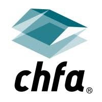 The image features a logo with a layered design and the text "chfa," likely representing an organization or entity.