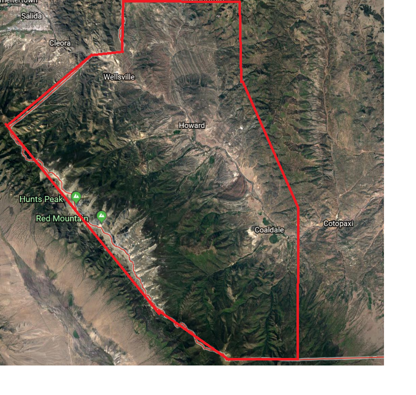 Google map arial view of AVAD's coverage area