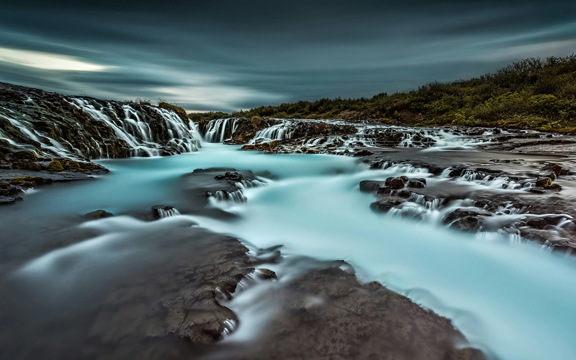 water, nature, outdoors, river, and waterfall