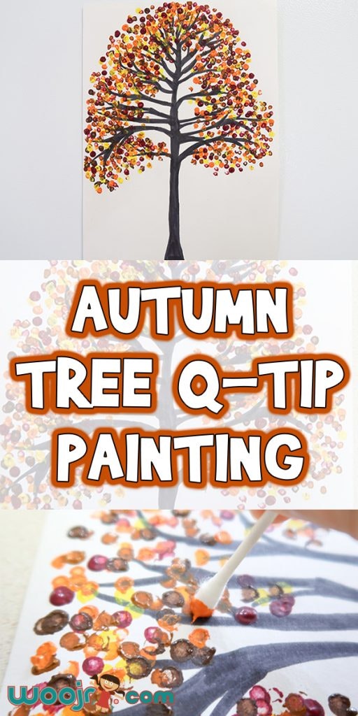 Autumn Tree Q-Tip Painting