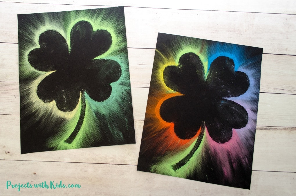 Shamrock chalk art