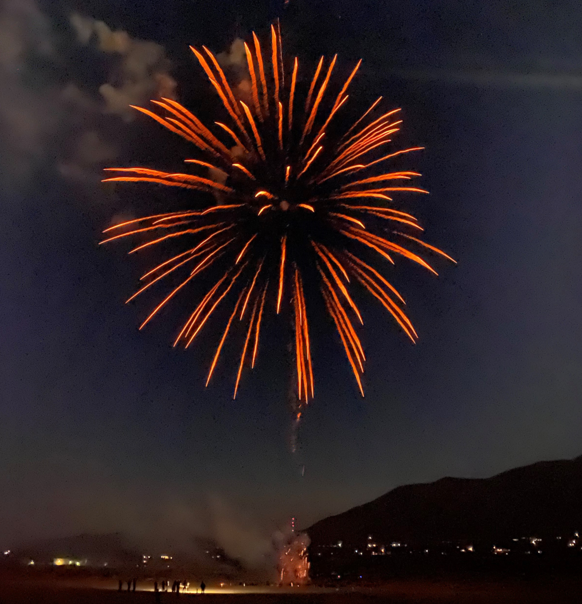 May contain: nature, outdoors, night, and fireworks
