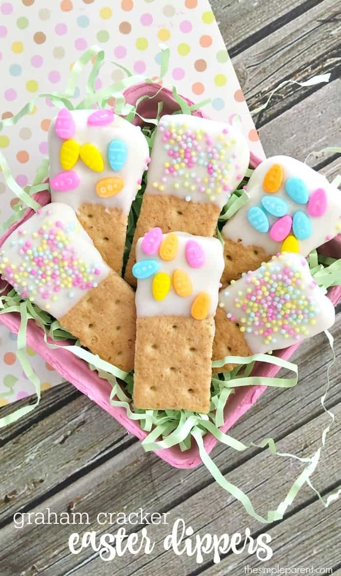 spring dipped graham crackers