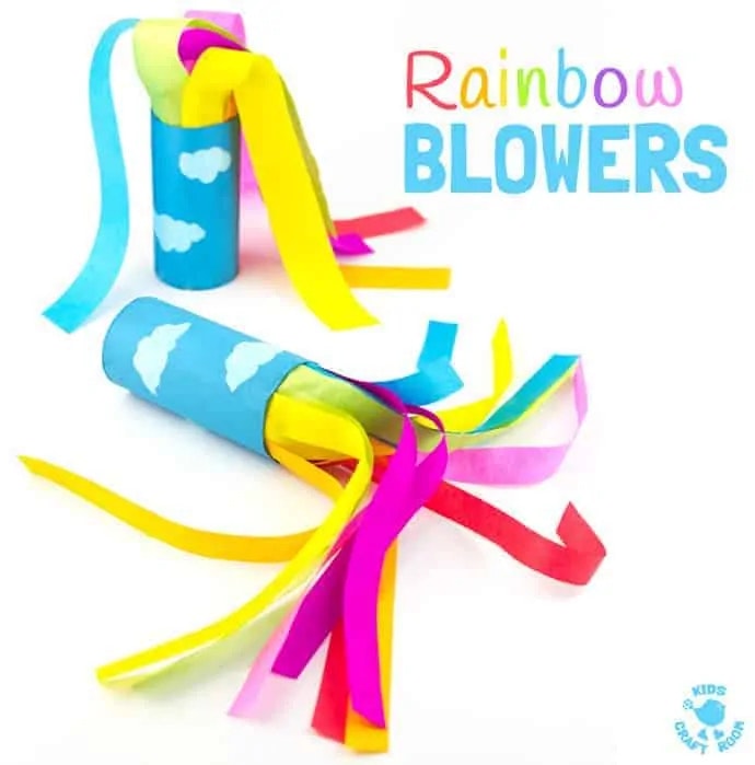 cardboard tube rainbow blowers
