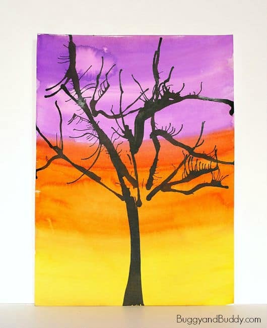 Straw Blow Art Tree