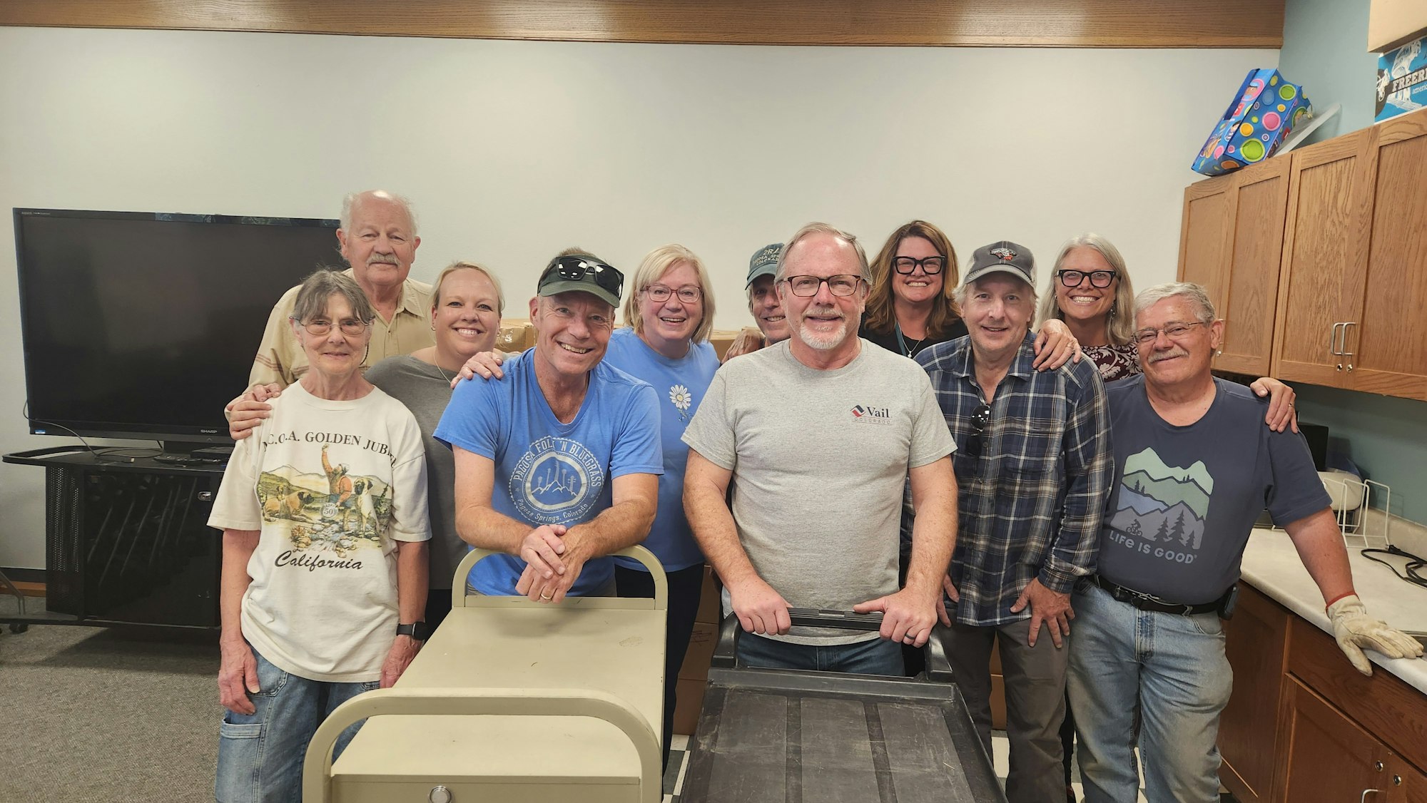 Picture of volunteers for the fall book sale.