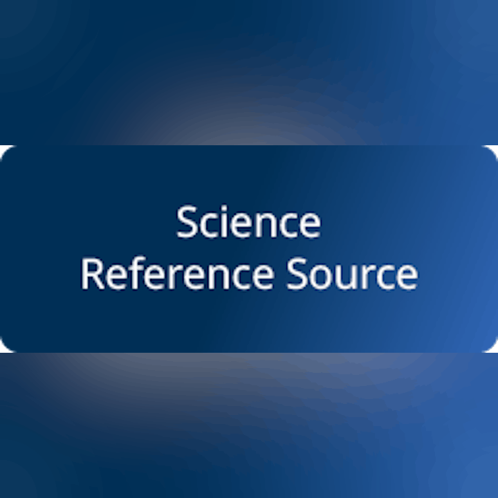 A button labeled "Science Reference Source" on a blue background.