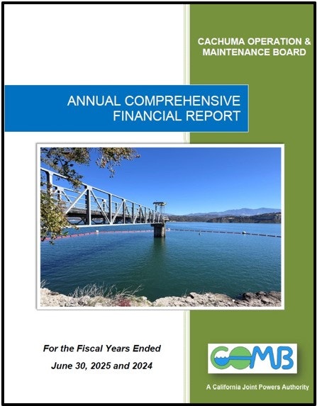 It's a cover for the "Annual Comprehensive Financial Report" from the Cachuma Operation & Maintenance Board for fiscal years 2024 and 2025.