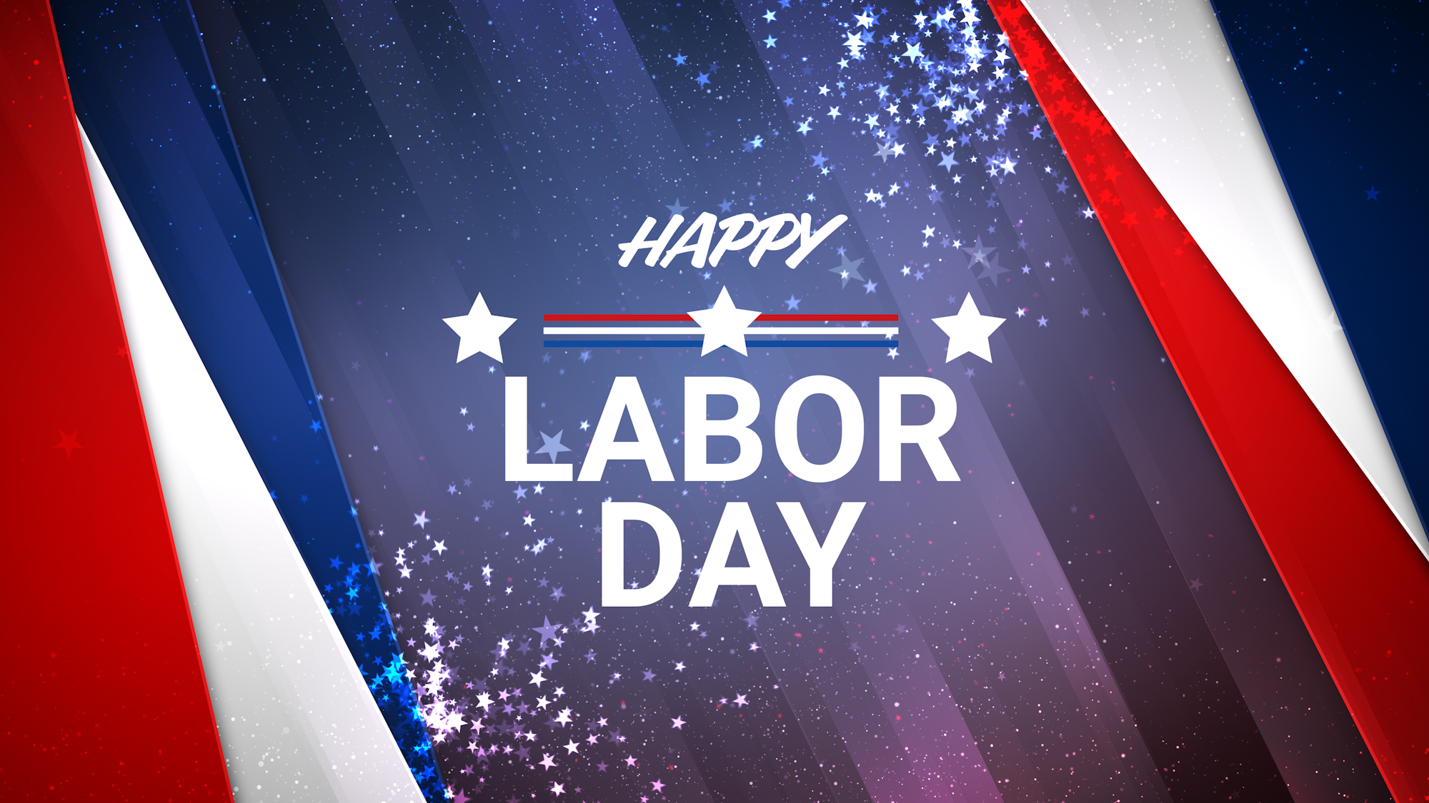 Happy labor day. Red White and blue Americana background