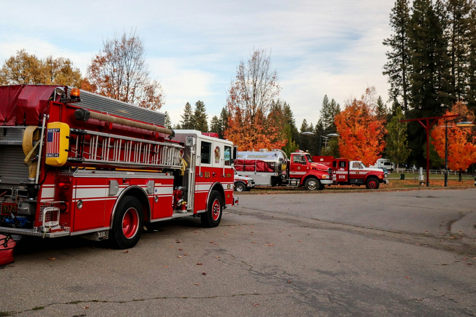 May contain: transportation, vehicle, fire truck, truck, and car