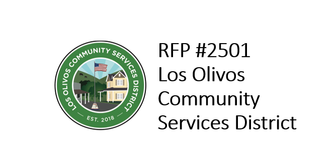 Seal of Los Olivos Community Services District with RFP #2501 text.