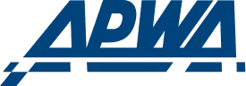 A stylized blue text logo with the letters "ADWA."