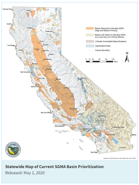 DWR Groundwater Basin Prioritization, 2020