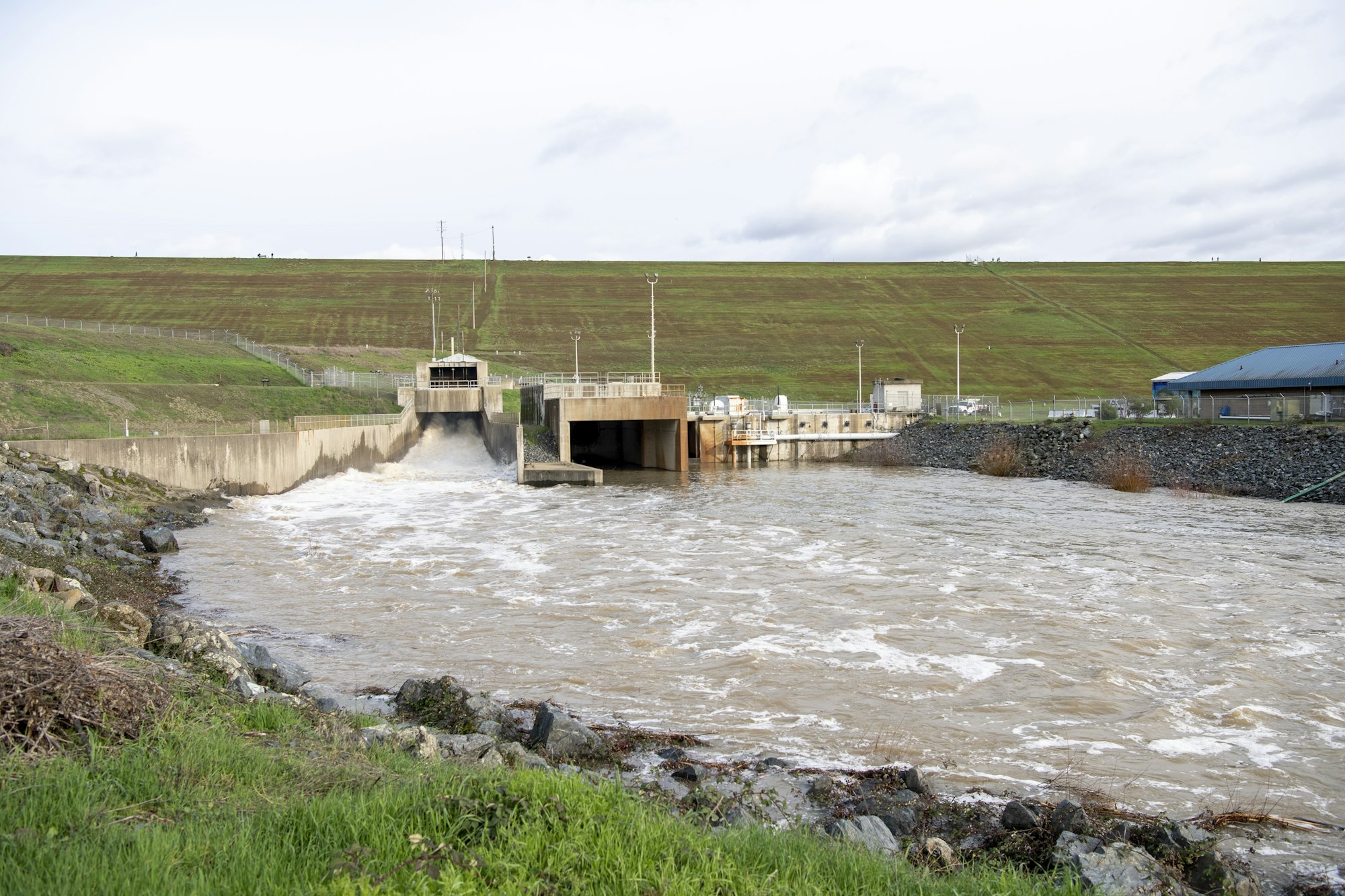 May contain: wateCoyote Valley Dam flood release, Jan 16, 2023, by Kenneth James (DWR)r, outdoors, and person