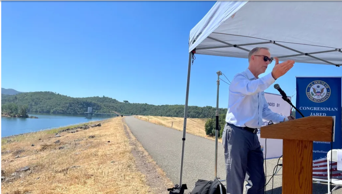 June 6, 2024 Congressmember Huffman at Coyote Valley Dam, Lake Mendocino