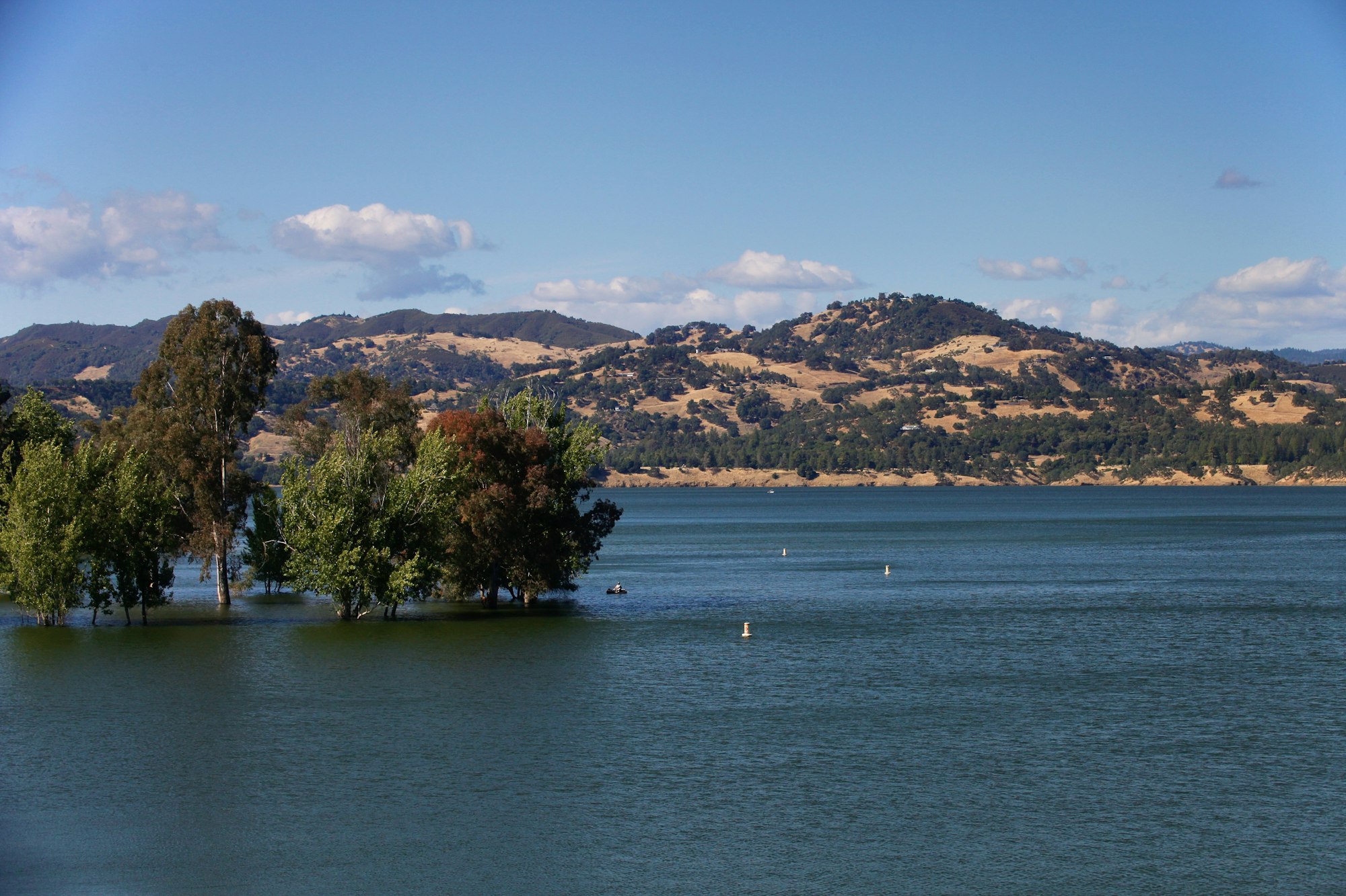 Lake Mendocino south boat ramp parking lot, June 2025 by CJ Watt