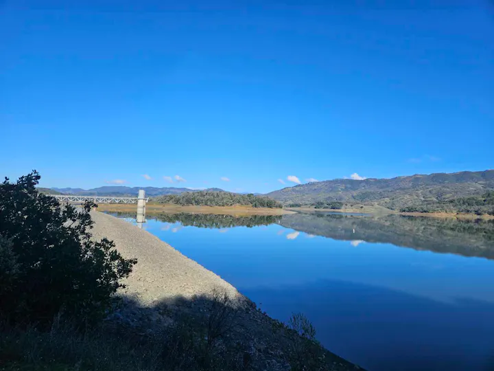 Lake Mendocino, Coyote Valley Dam on December 21, 2023. by E Salomone