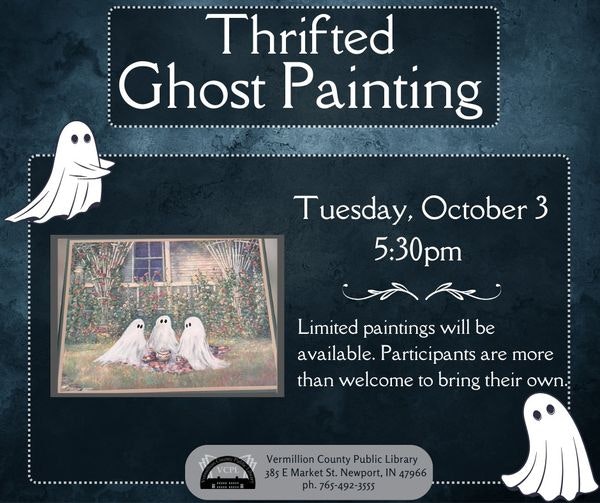 Image for Thrifted Ghost Painting event at the library