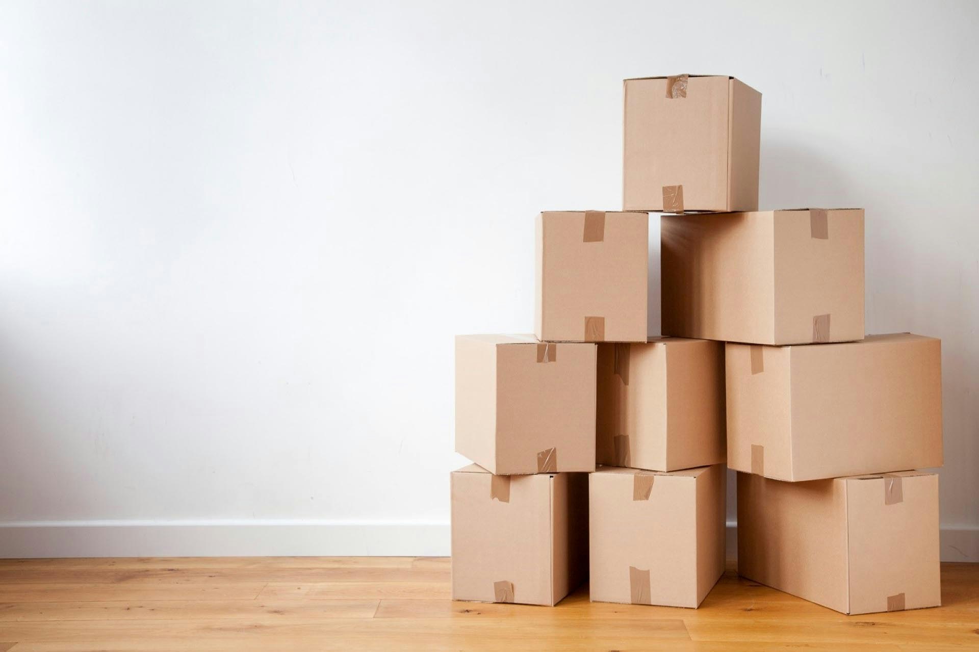 cardboard boxes