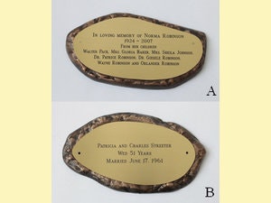 May contain: plaque and bronze