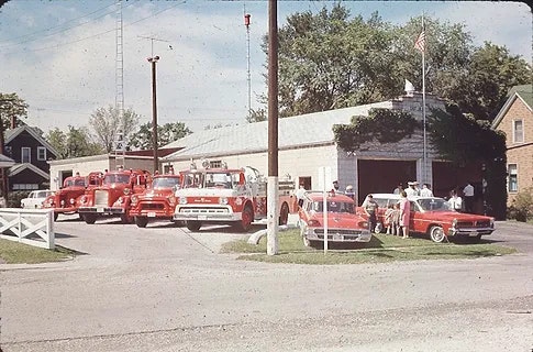 vehicles lined up