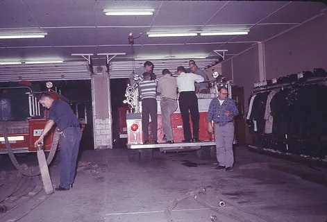 people on a fire truck