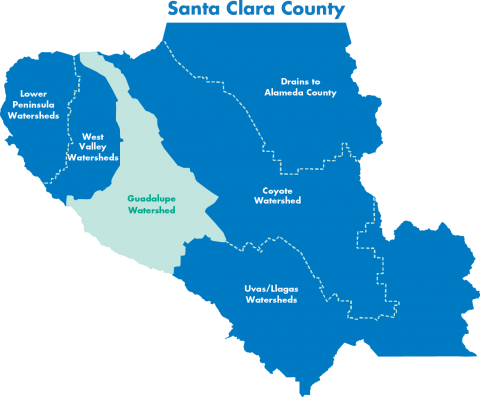 Map of South Bay watersheds