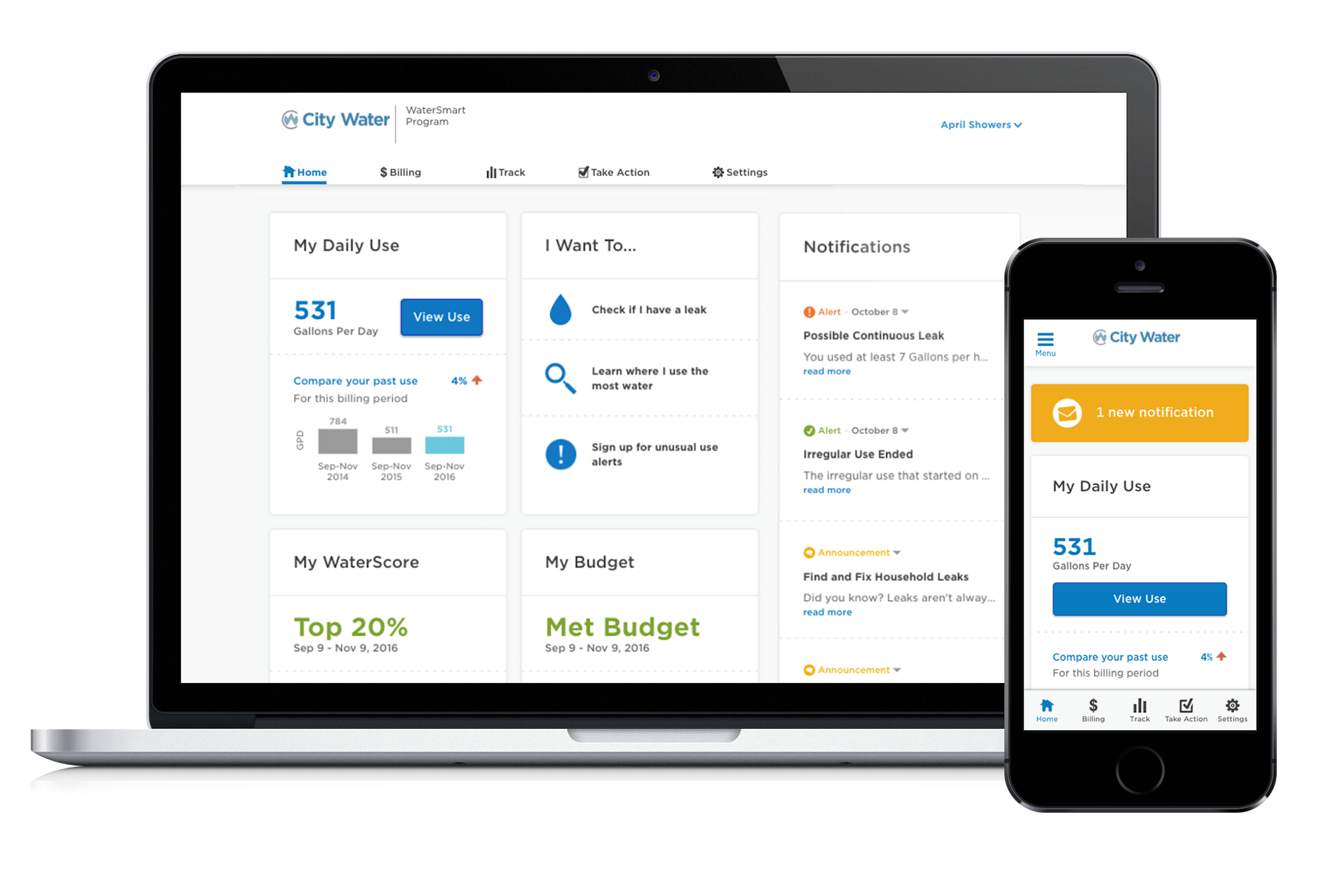 WaterSmart Software screen