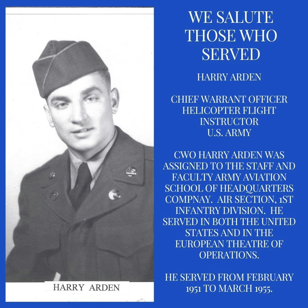 A tribute to a U.S. Army Chief Warrant Officer and helicopter flight instructor who served from 1951 to 1955.